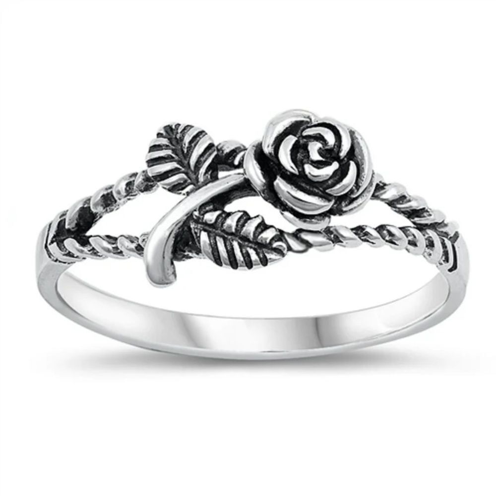 Silver Rose Ring S1173